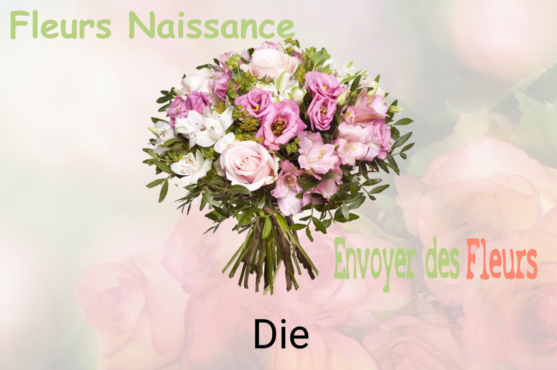 Bouquet de fleurs de naissance livré à Die